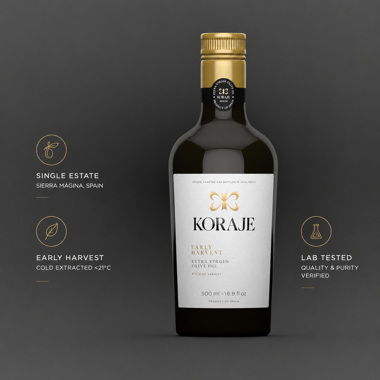 KORAJE Early-Harvest, Monovarietal Picual